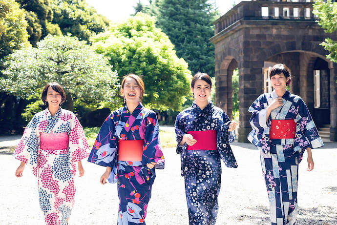 保坂玲奈、池上桃音、橋本優、ひとみの浴衣姿の写真